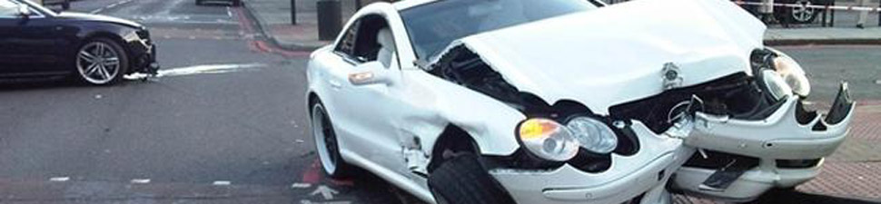 car with damage from crash